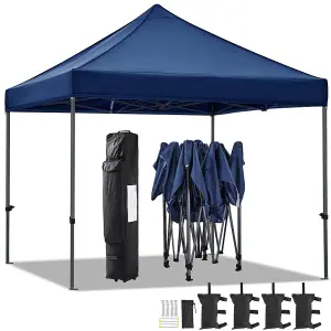 Yaheetech Navy Blue 3x3m Heavy Duty Pop Up Gazebo