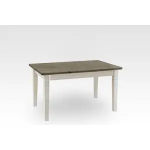 Kelly Solid Wood Dining Table Grey/Leach-coloured / H78 x L90 x W160cm