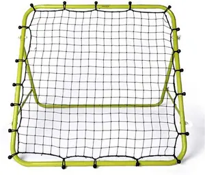 Football Master ™ Premium Fluorescent Green Single Sided Sports Multi Skills Rebounder Training Aid Target Soccer Goal Kickback Adjustable Practise