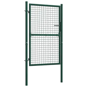 Berkfield Fence Gate Steel 100x175 cm Green