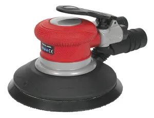 Sealey Air Palm Random Orbital Sander 150mm Dust-Free 360 Degrees Exhaust Muffler GSA05