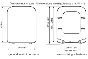 Square Wrap Over Soft Close Toilet Seat - RAK Series 600 Vitra S20 R2 Mini Pura