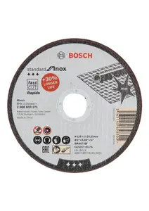 Bosch Professional Inox Cutting Disc - Rapido Straight, 125mm, 22.23mm, 1.0mm, WA 60 T BF