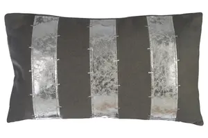 Premier Housewares Grey and Silver Cushion