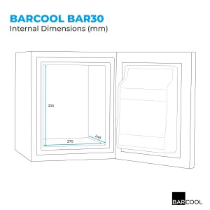 Barcool Bar30 LED - Mini Bar Fridge