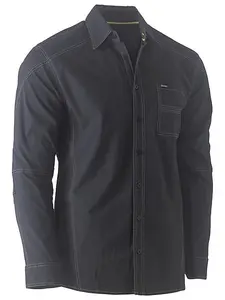 BISLEY WORKWEAR FLX & MOVE™ WORK SHIRT  BLACK XS