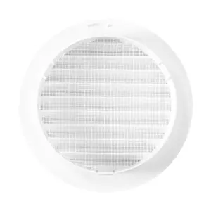 150mm round White Air Vent Grille/Duct Covers with Fly Screen/Anti-Insect Mesh,push fit