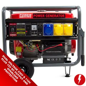 Petrol Generator Electric Start PowerKing PKB8500E 6500w 8.125kVA 15HP