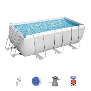 Bestway Power Steel Swimming pool with pump (L) 4.12m x (H) 122cm