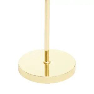 Interiors by Premier Shiny Brass Adjustable Floor Lamp, Convenient Office Lamp, Space-Saver Lamp, Rotating Bedroom Lamp