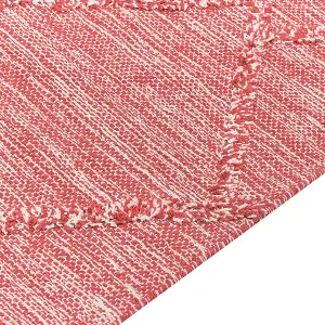 Cotton Area Rug 160 x 230 cm Red NIGDE