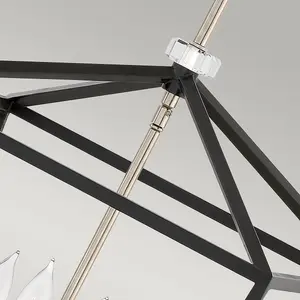 Luminosa Hinkley Stinson Lanterns Pendant Ceiling Light Black with Polished Nickel