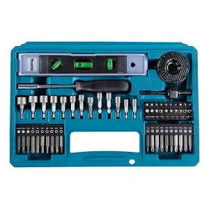 Makita 102 Piece Drill Bit Holesaw Masonry HSS Drill Flat Bit Set + Tape Measure