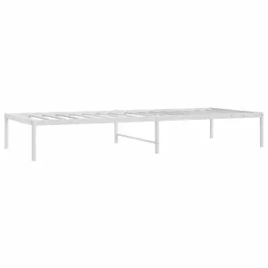 Berkfield Metal Bed Frame White 80x200 cm