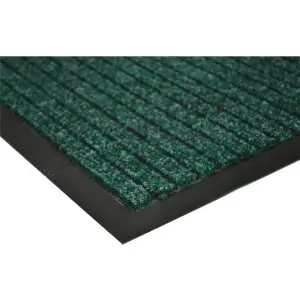 Ribbed Doormats. Machine Washable Door Mat suitable Kitchen doormats, mats, washable mats, office mats (Green, 100cm X 150cm)