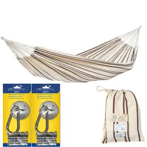 Barbados Hammock Post Perfect Hanging Set Cappuccino