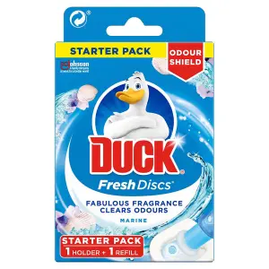 Duck Toilet Cleaner Fresh Discs Holder Marine, 36ml (Pack of 3)