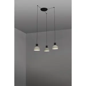 Luminosa Kombo Cluster Pendant Ceiling Light Beige, E27