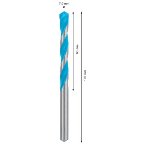 Bosch Straight Multi-purpose Drill bit (Dia)7mm (L)100mm