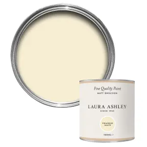 Laura Ashley Primrose White Matt Emulsion paint, 100ml