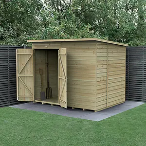 Beckwood 8x6 Pent Shed - No Windows - Double Door