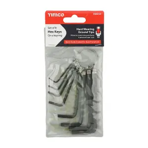 Timco - Hex Key Keyring Set (Size 8pcs - 8 Pieces)