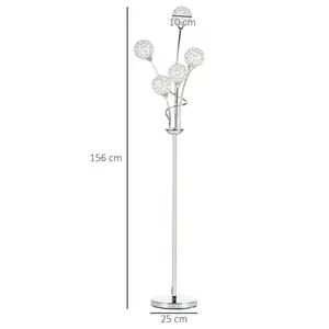 Congerville 156cm Tree Floor Lamp Silver