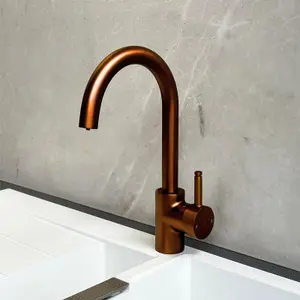 Liquida BHT311CP 3 In 1 Brushed Copper Kitchen Instant Boiling Hot Water Tap