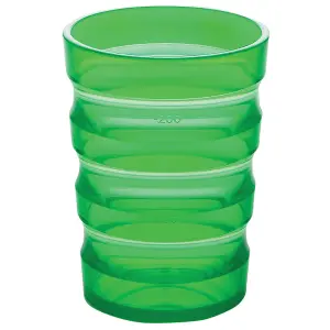 Ergonomically Designed Easy Grip Cup with Cap - Spill proof Nozzle - Green