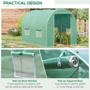 Outsunny Greenhouse Polytunnel Walk-in Grow Plant Steel 3 x 2 M Outdoor