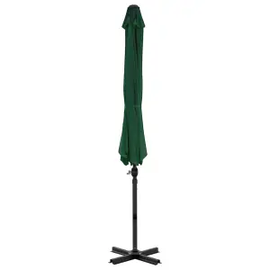 Berkfield Cantilever Umbrella with Aluminium Pole Green 300 cm