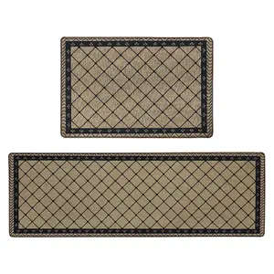 JVL Elegance Machine Washable Doormat and Runner, Diamonds