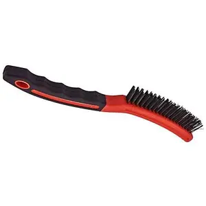 Steel Wire Brush - Soft Gripped Handle, Cleaning Hand Tool