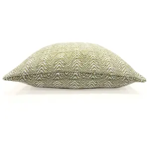 Herringbone Filled Cushion 100% Cotton With Textured Weave