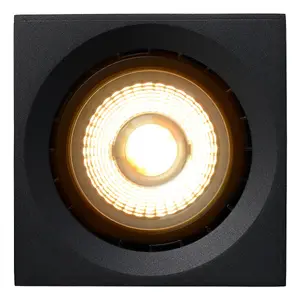 Lucide Fedler Modern Surface Mounted Ceiling Spotlight - LED Dim to warm - GU10 - 1x12W 2200K/3000K - Black