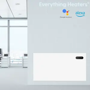 1500W Smart Electric Panel Heater for Home of Office - Wall Mounted with Touchscreen - WiFi App Control, Alexa and Google Home