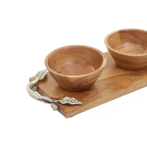 Interiors by Premier Vine Acacia Wood Serving Dish Set