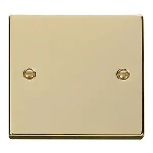 Polished Brass 1 Gang Blank Plate - SE Home