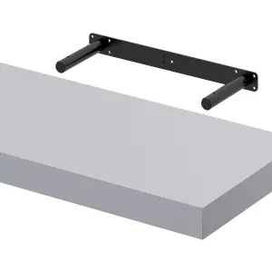 GoodHome Cusko Grey Rectangular Floating shelf (D)23.5cm