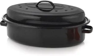 Robert Dyas Enamel Self-Basting Lidded Roaster