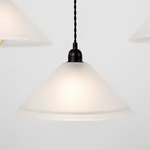 ValueLights Luiggi Black Ceiling Light Low Hanging Pendant