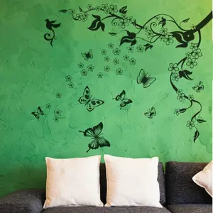 Walplus Wall Sticker Decal Butterfly Vine Decal Art DIY Home Decorations Stickers Stock Clearance