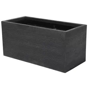 Flower Pot Fibre Clay Black 80 x 37 x 38 cm MYRA