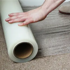 Surface Protection Film Self Adhesive Puncture Resistant Dust Proofing Transparent Carpet Protection Film Roll 60cm x 25m