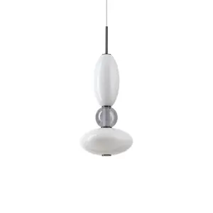 Ideal Lux Lumiere Integrated LED Slim Pendant Ceiling Light Black 3050Lm 3000K