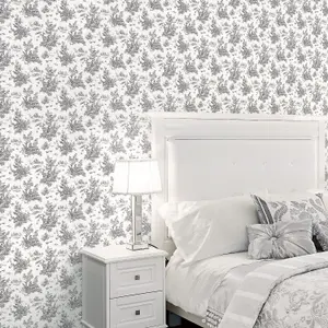 Galerie Abby Rose 4 Black Toile Smooth Wallpaper