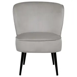 Armchair VOSS Velvet Light Grey