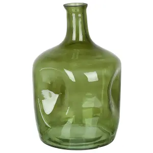 Flower Vase KERALA Glass Olive Green