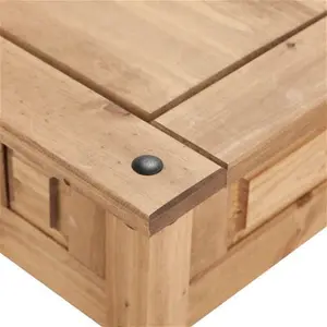 Seconique Corona Coffee Table With Drawer, Pine, Farmhouse, Medium Wood, Natural