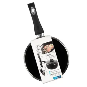 20cm Non-Stick Sauce Pan & Glass Lid